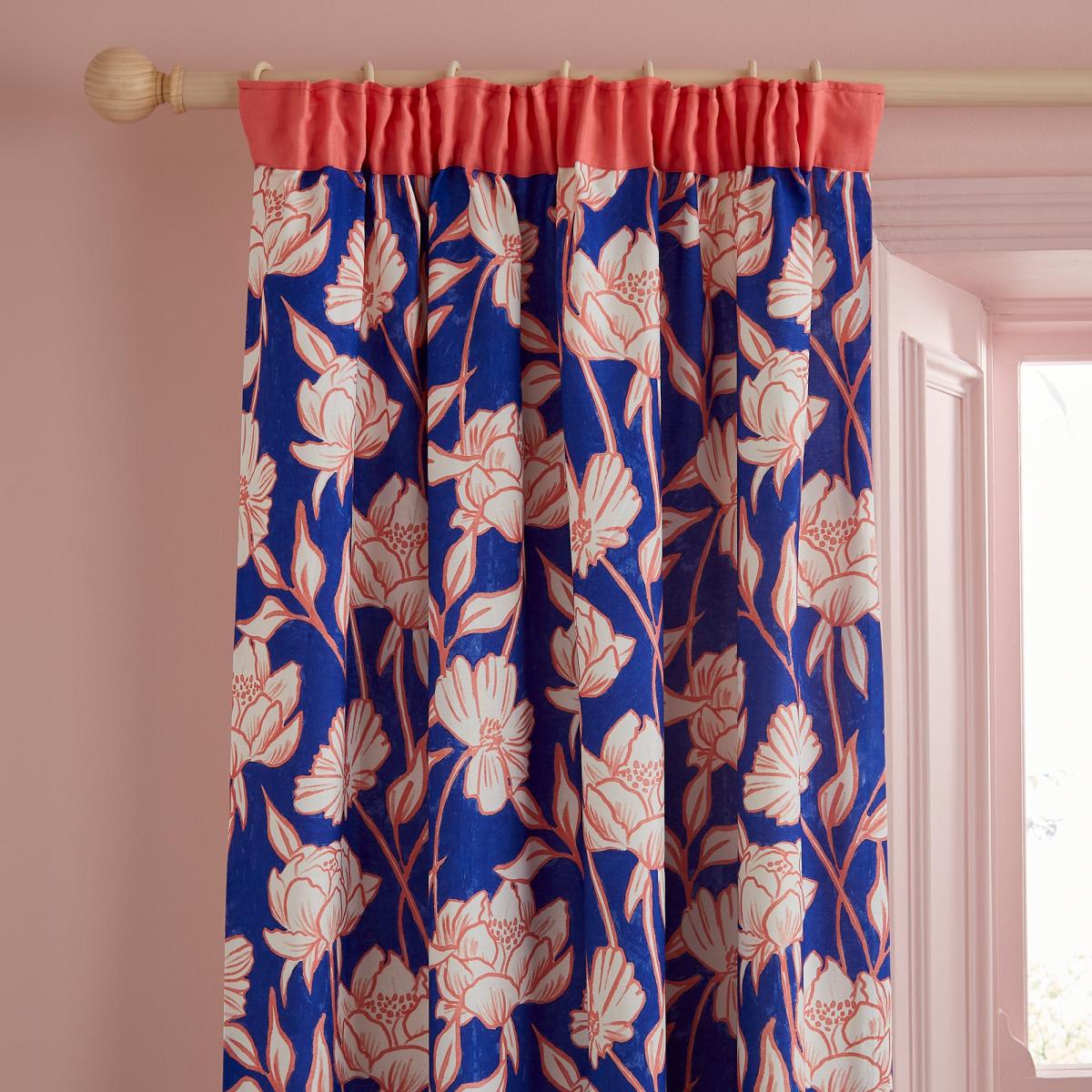 Sophie Robinson Tree Peony Pencil Pleat Single Curtain – image 3