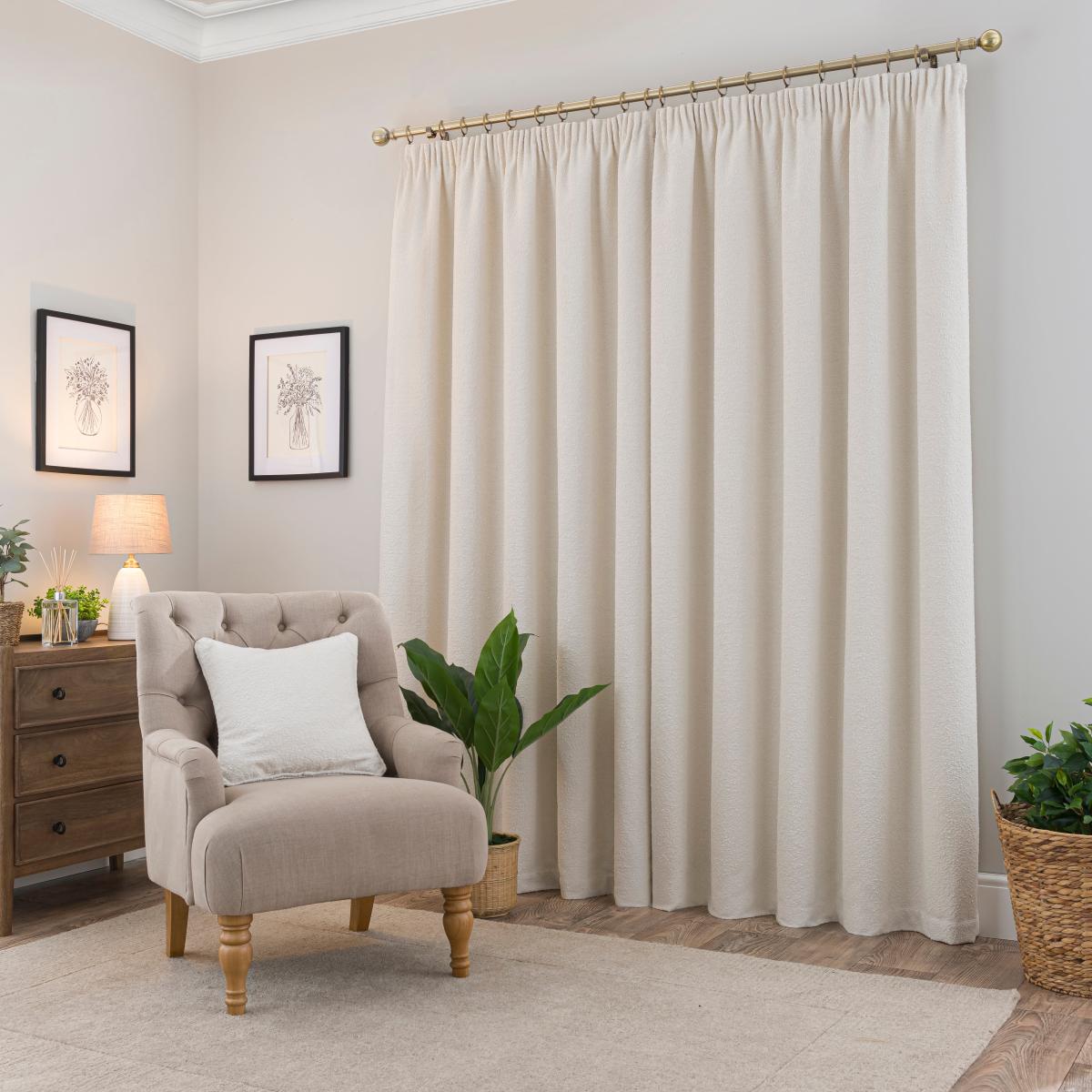 Churchgate Woodhouse Pencil Pleat Curtains Ivory – image 4