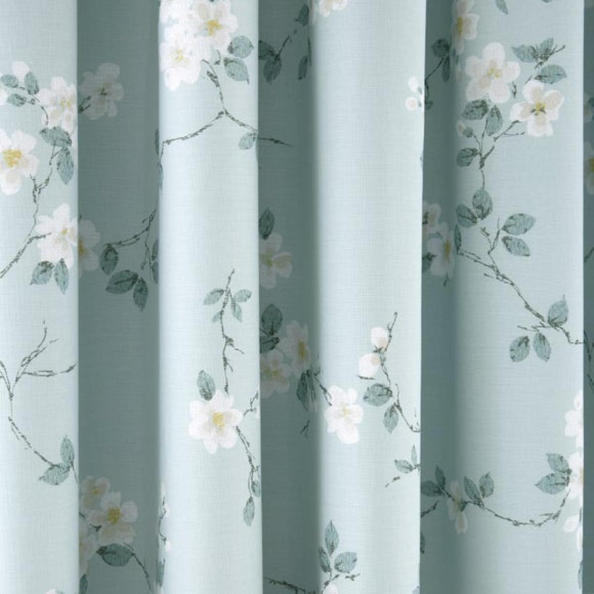Edith Floral Polycotton Blackout Pencil Pleat Curtains – image 3