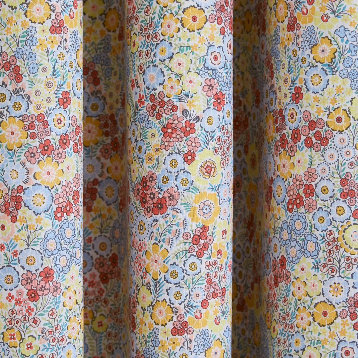 Hannah Retro Ditsy Blackout Eyelet Curtains – image 3