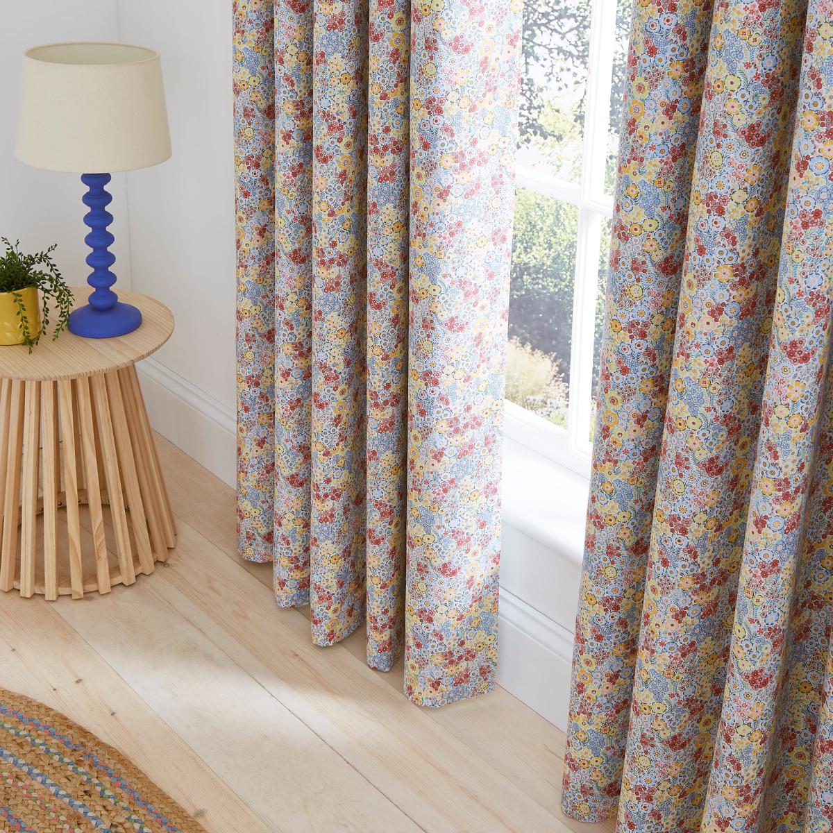 Hannah Retro Ditsy Blackout Eyelet Curtains – image 4