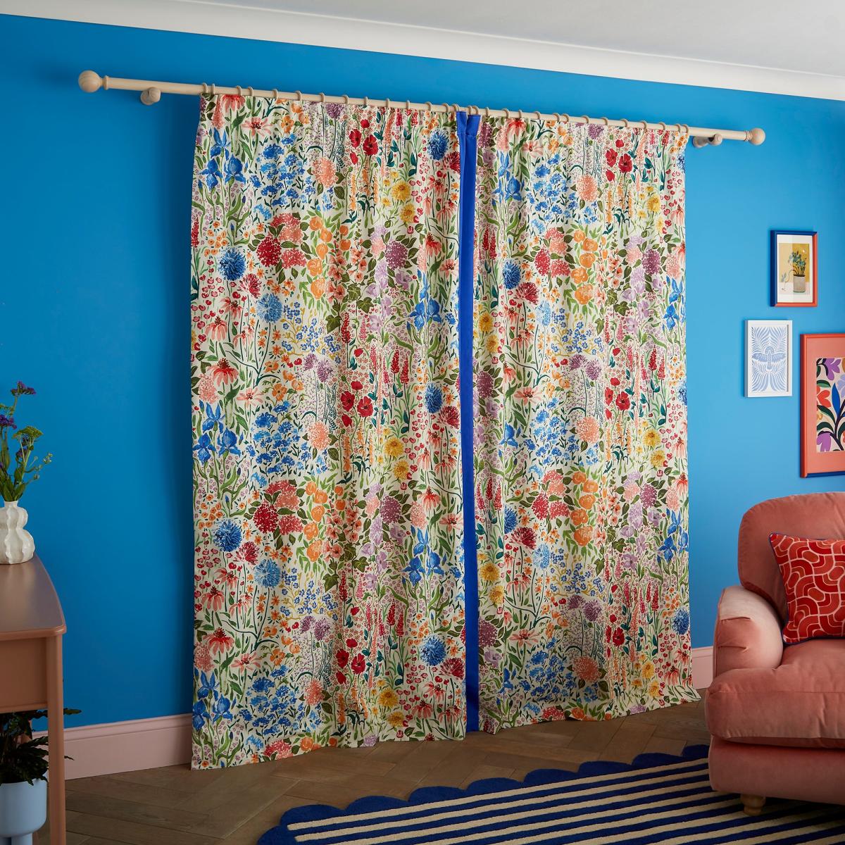 Sophie Robinson Sunshine Flower Pencil Pleat Single Curtain – image 2