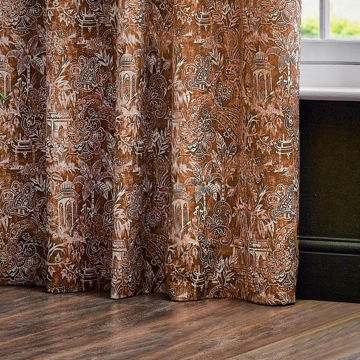 Bengal Amber Eyelet Curtains Amber – image 5