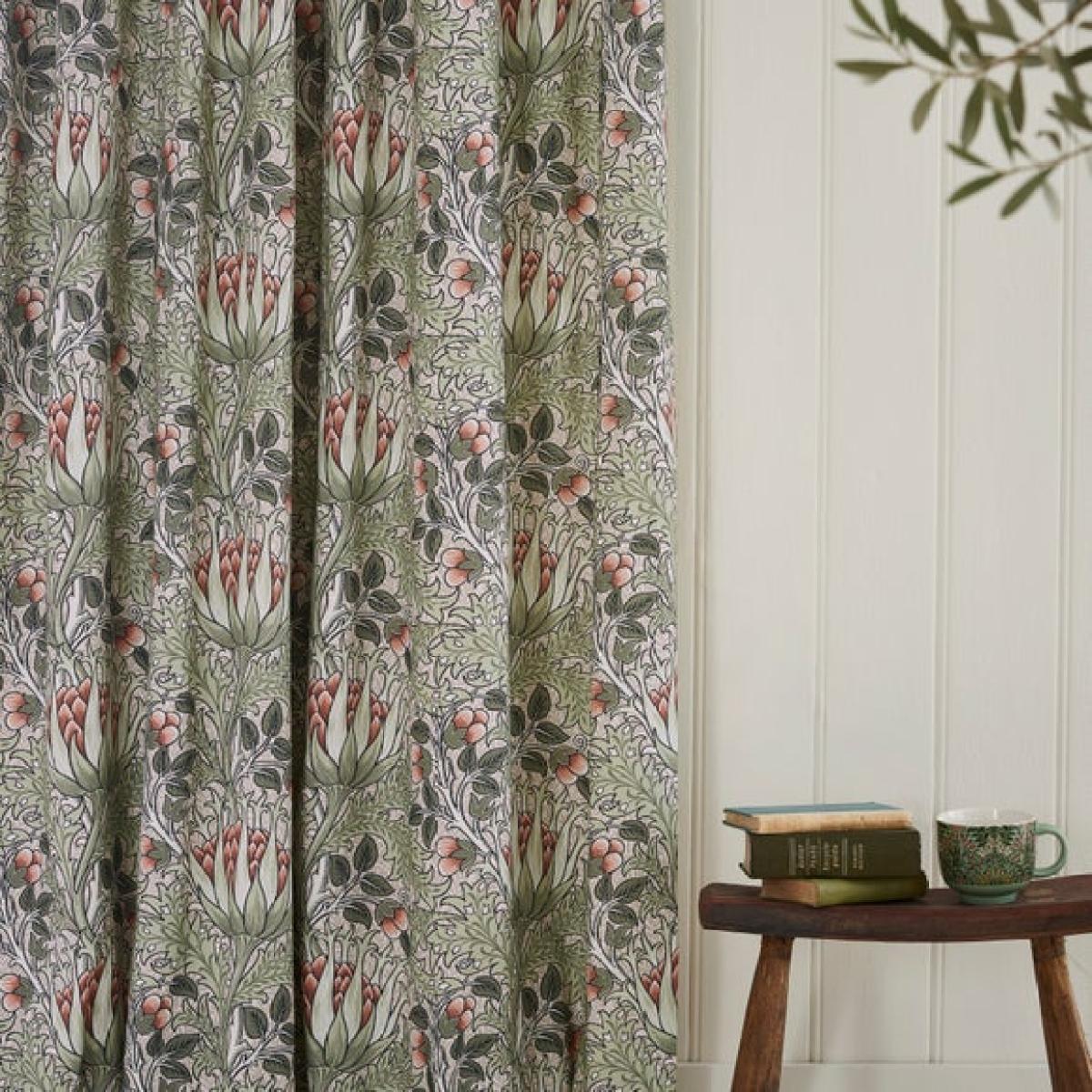 William Morris Artichoke Pencil Pleat Curtains – image 3