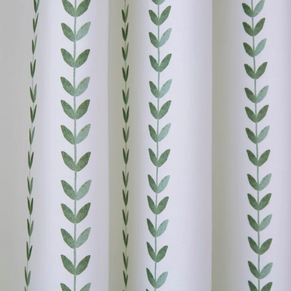 Trailing Leaf Stripe 100% Cotton Blackout Eyelet Curtains – image 3