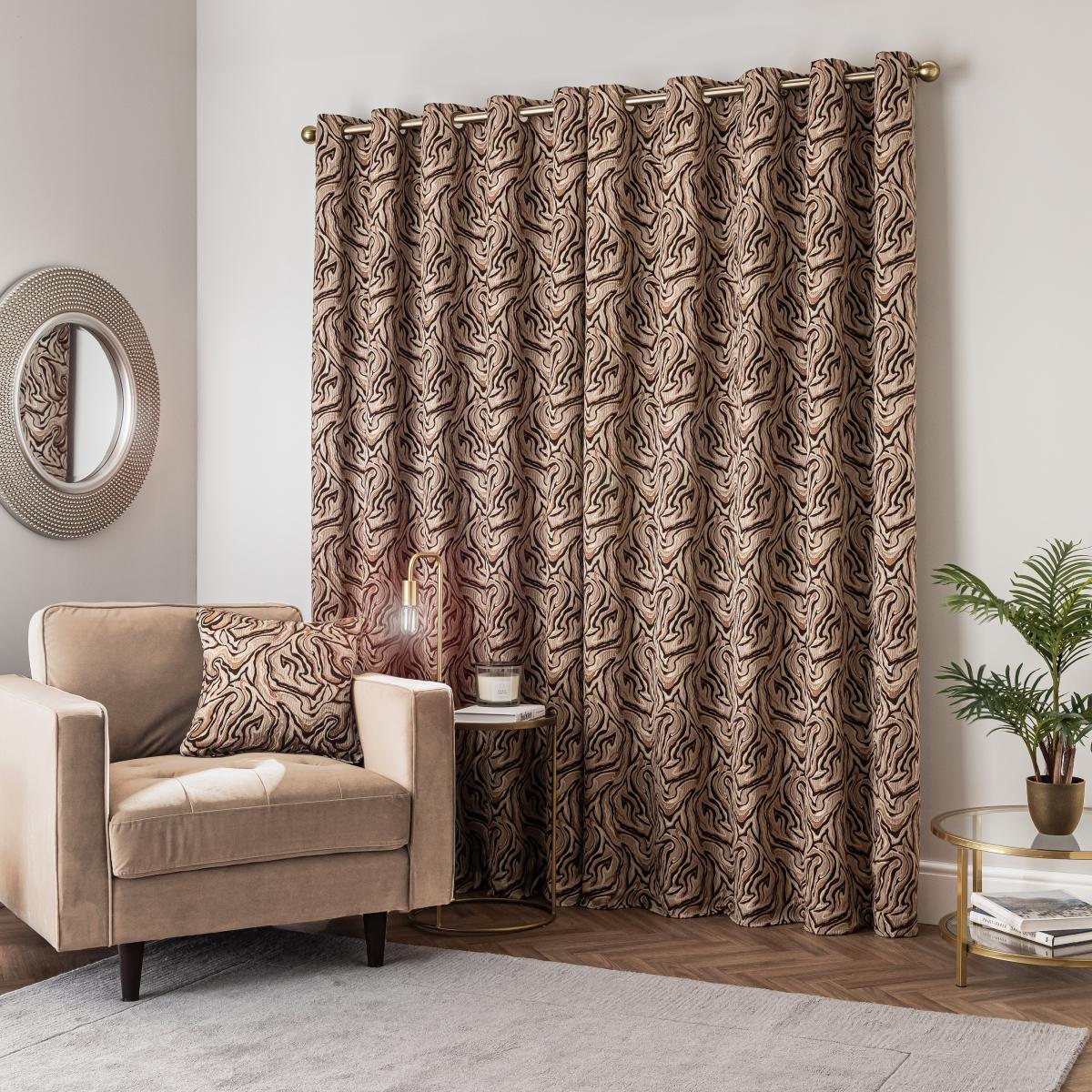Magma Animal Marbled Eyelet Curtain – image 2