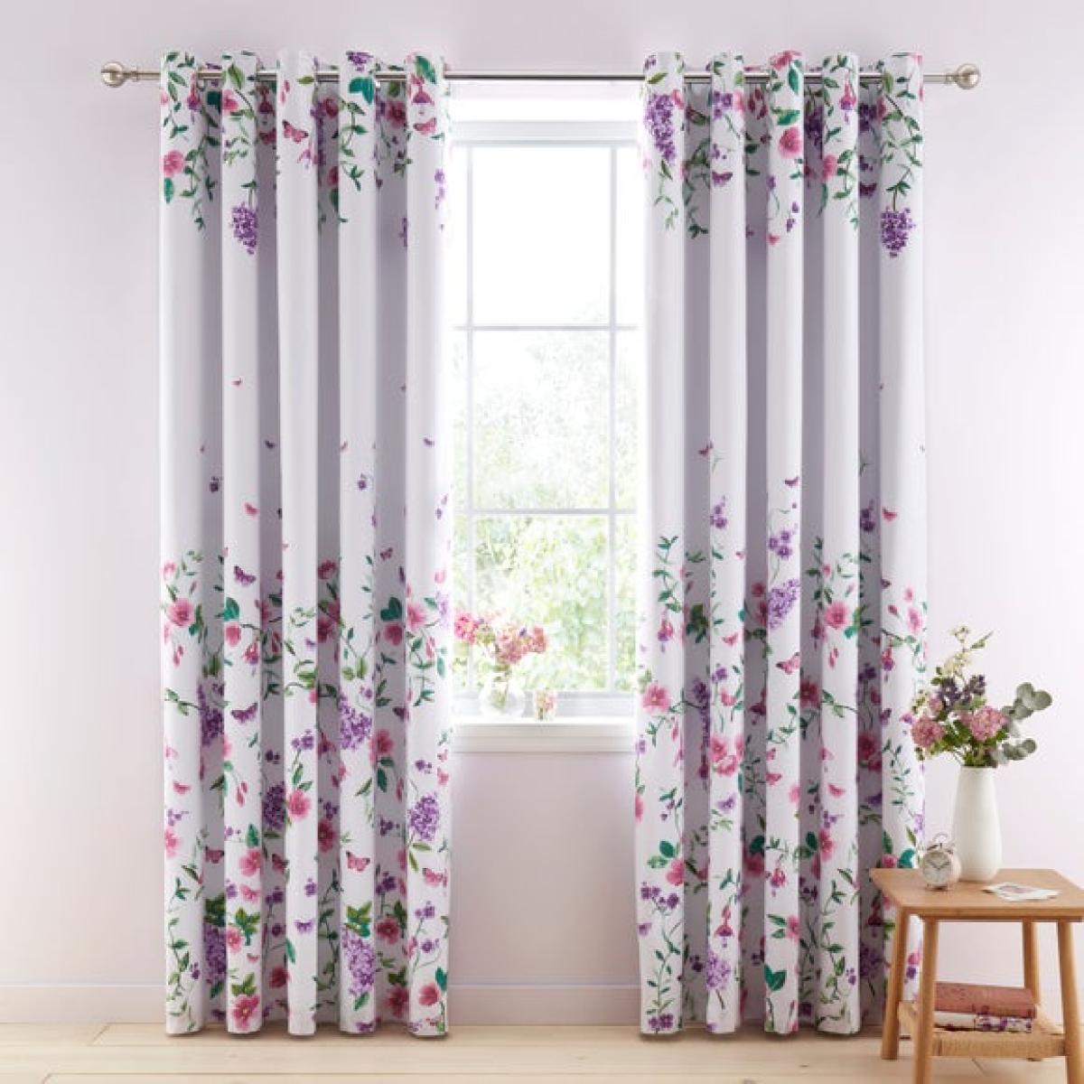 Garden Buddleia Blackout Eyelet Curtains – image 2