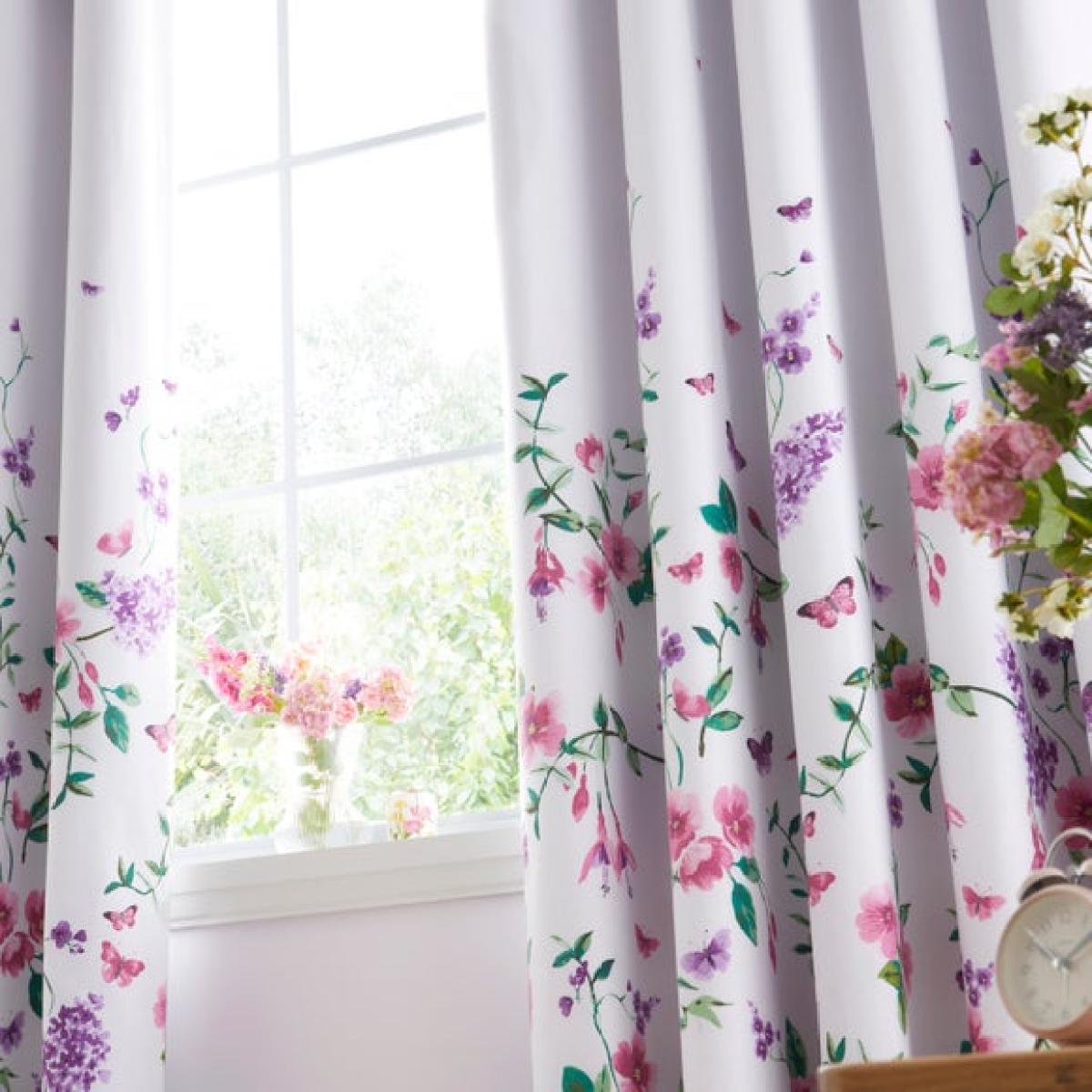 Garden Buddleia Blackout Eyelet Curtains – image 4