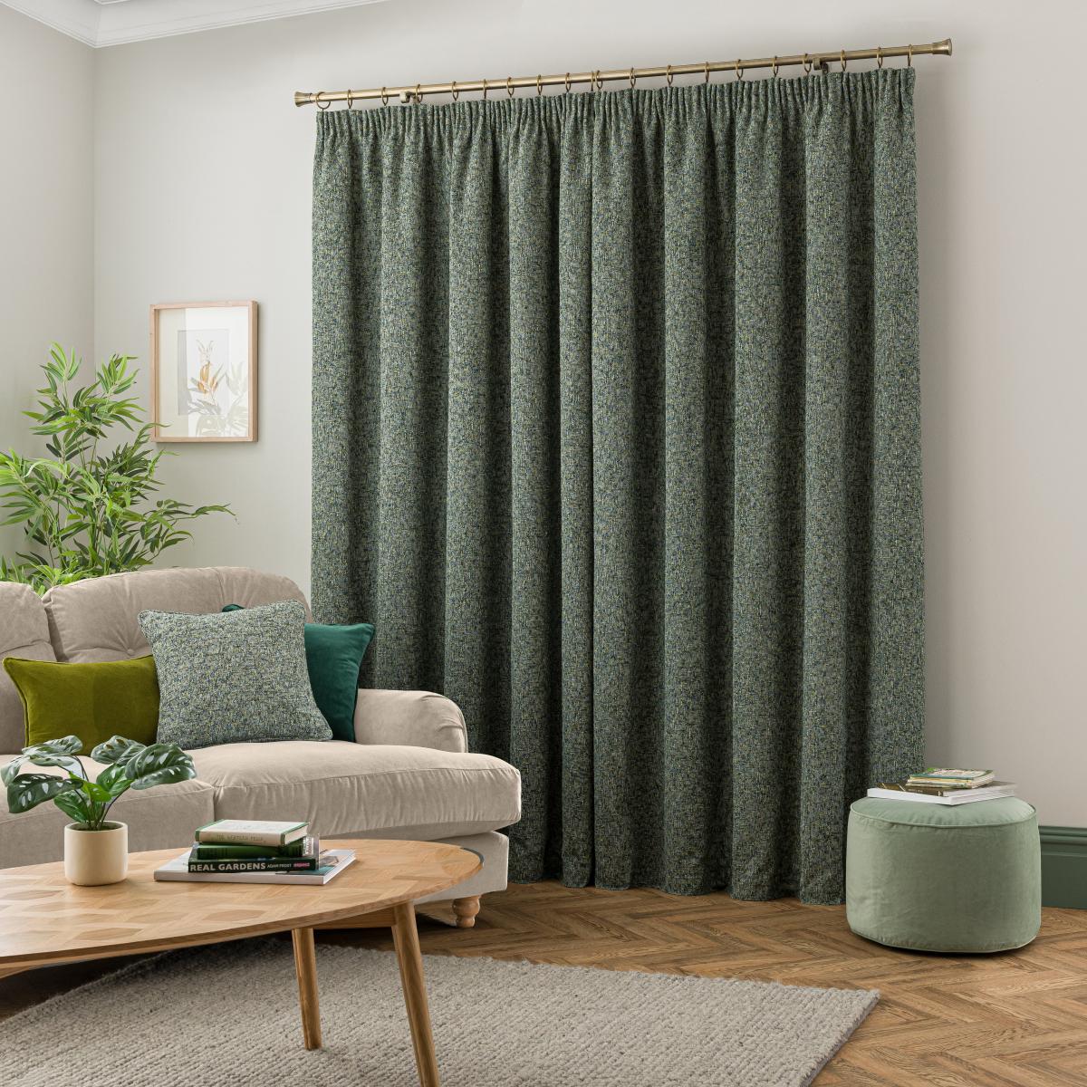 Mirabelle Pencil Pleat Curtains Green – image 4