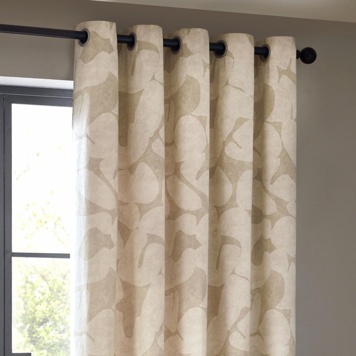Brinn Unlined Natural Eyelet Curtains Natural – image 1