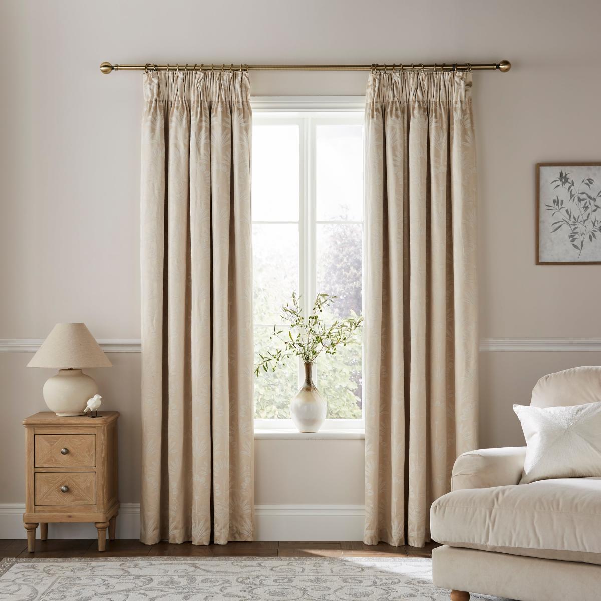 Dorma Luxe Palms Pencil Pleat Blackout Curtains – image 2