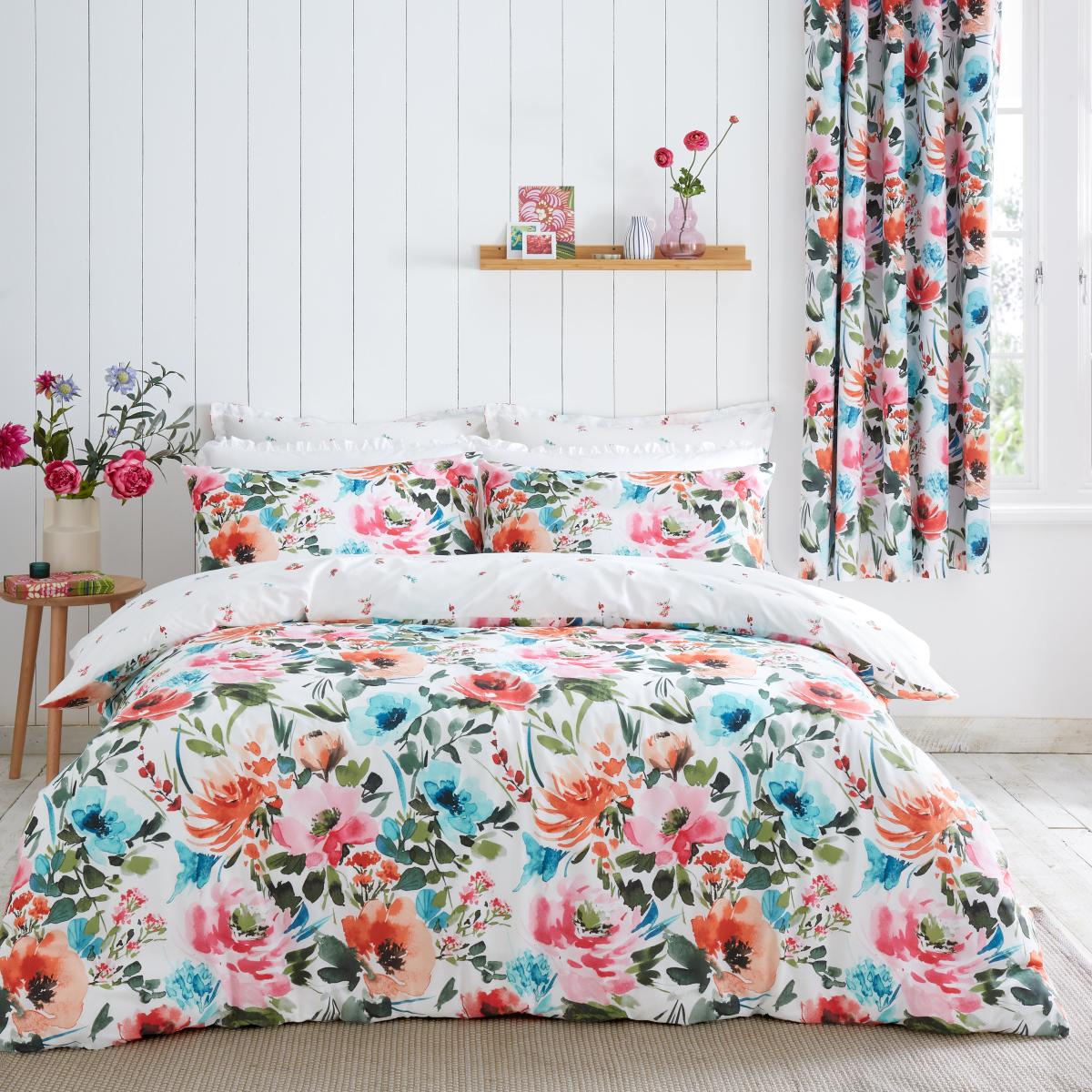 Malin Summer Blooms Blackout Eyelet Curtains MultiColoured – image 3