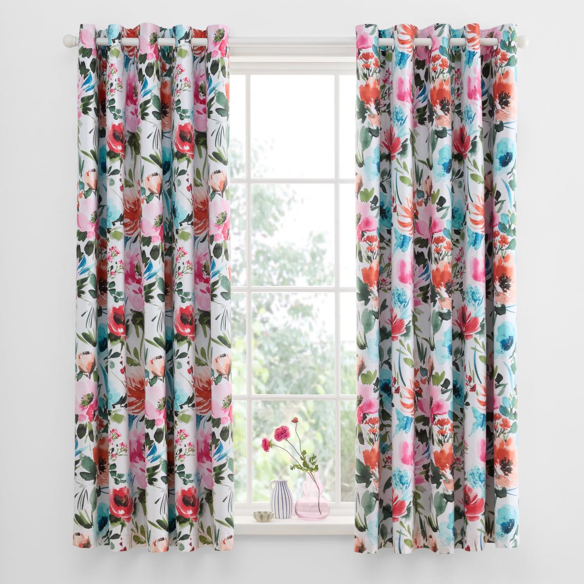 Malin Summer Blooms Blackout Eyelet Curtains MultiColoured – image 4