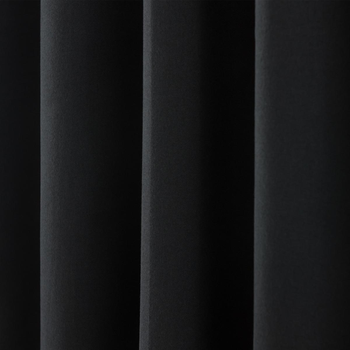 Luna Brushed Blackout Eyelet Curtains Jet Black – image 6