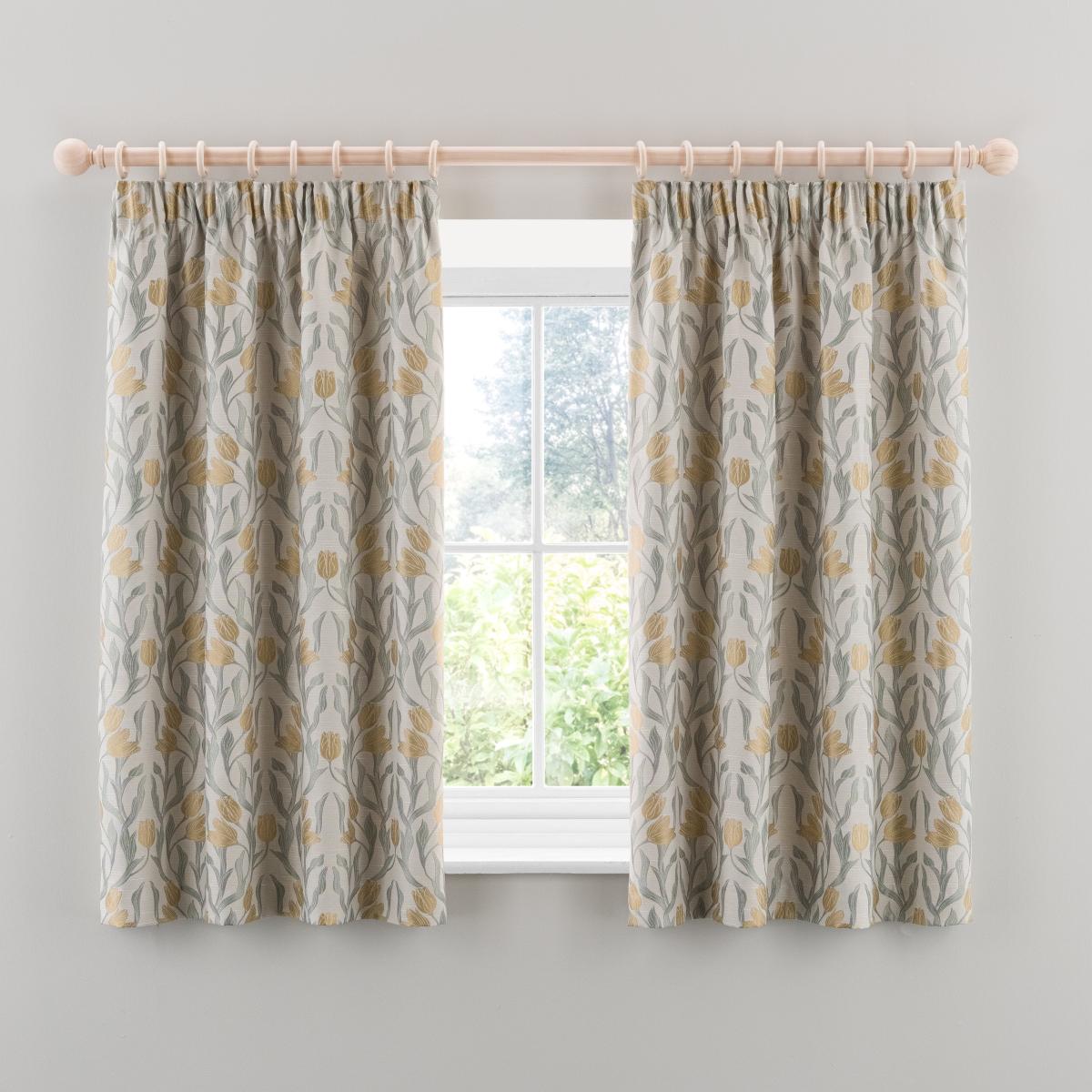 Tulip Jacquard Pencil Pleat Curtains – image 5