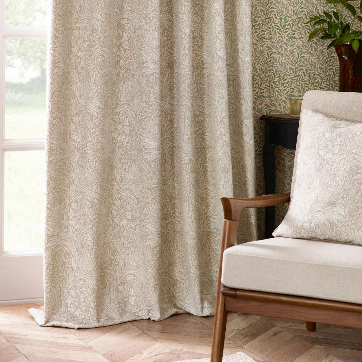 Morris & Co. Marigold Jacquard Pencil Pleat Curtains – image 4