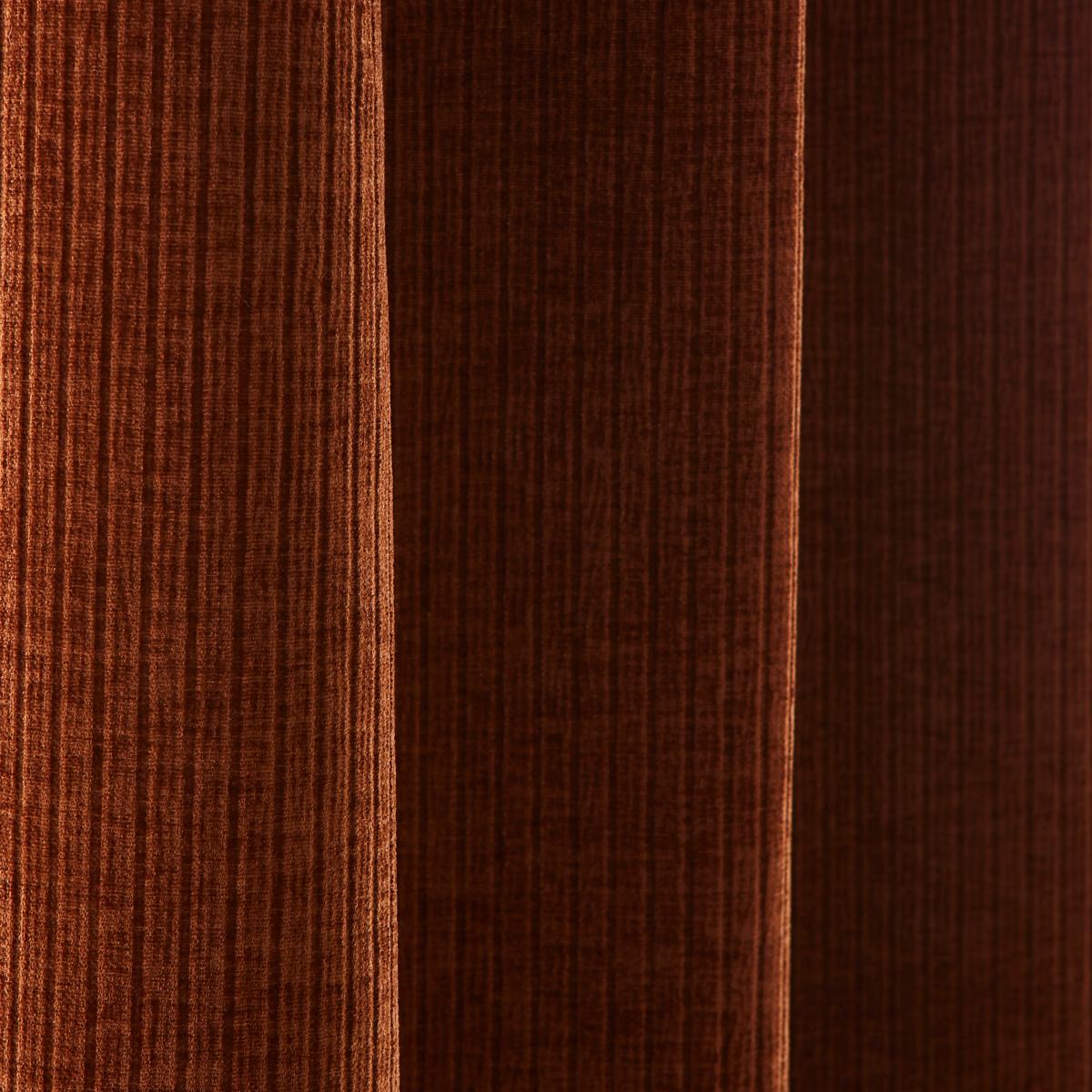 Chenille Striped Corduroy Thermal Eyelet Curtain Butterscotch – image 3