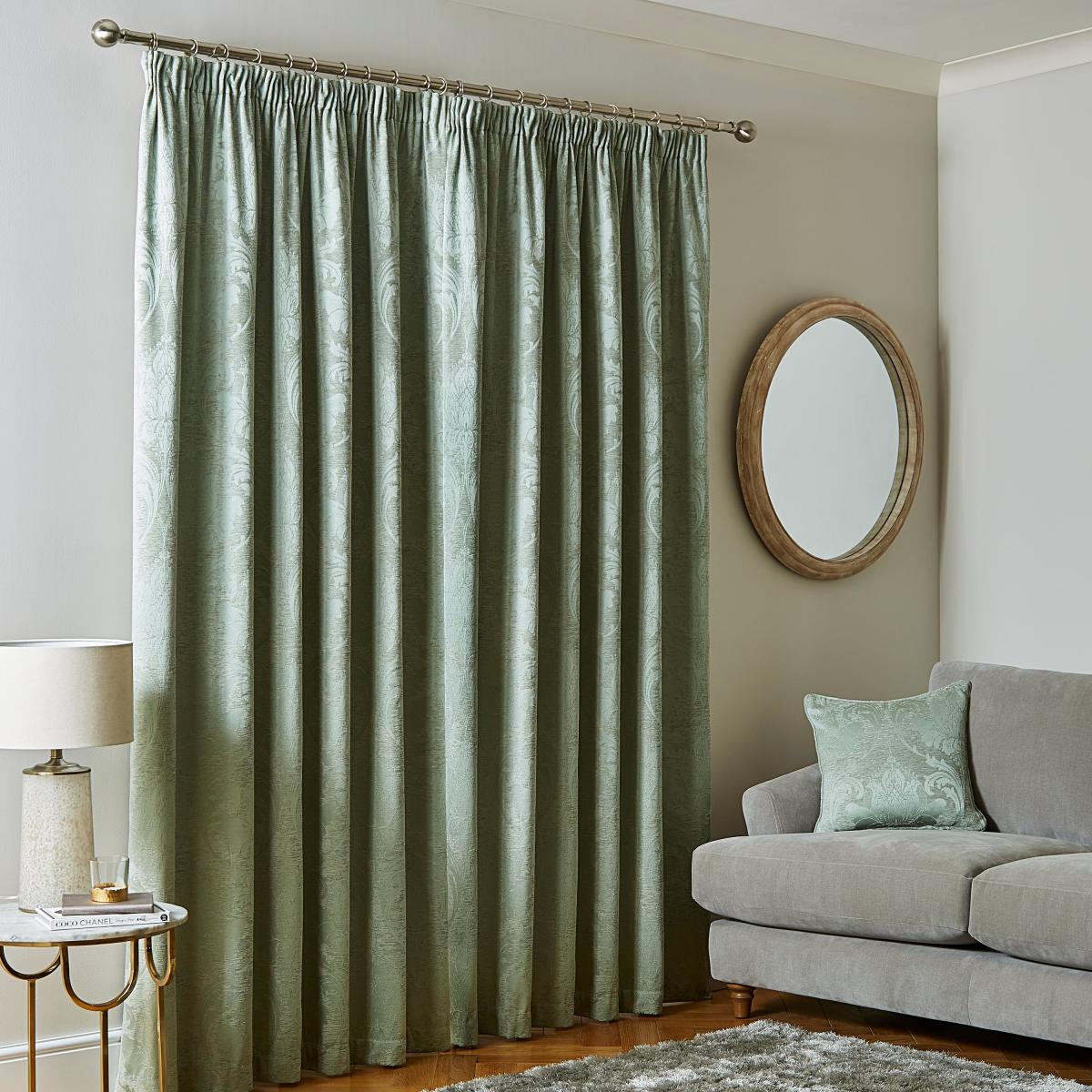 Zahra Chenille Jacquard Pencil Pleat Curtains – image 4
