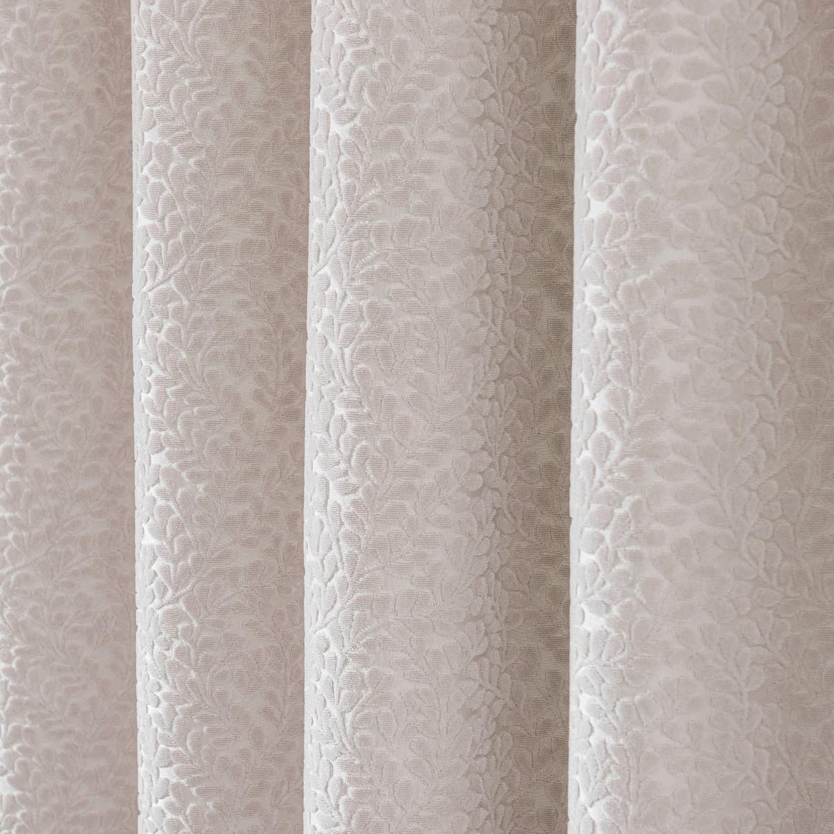 Odetta Cut Velvet Thermal Eyelet Curtains Sandstone – image 3
