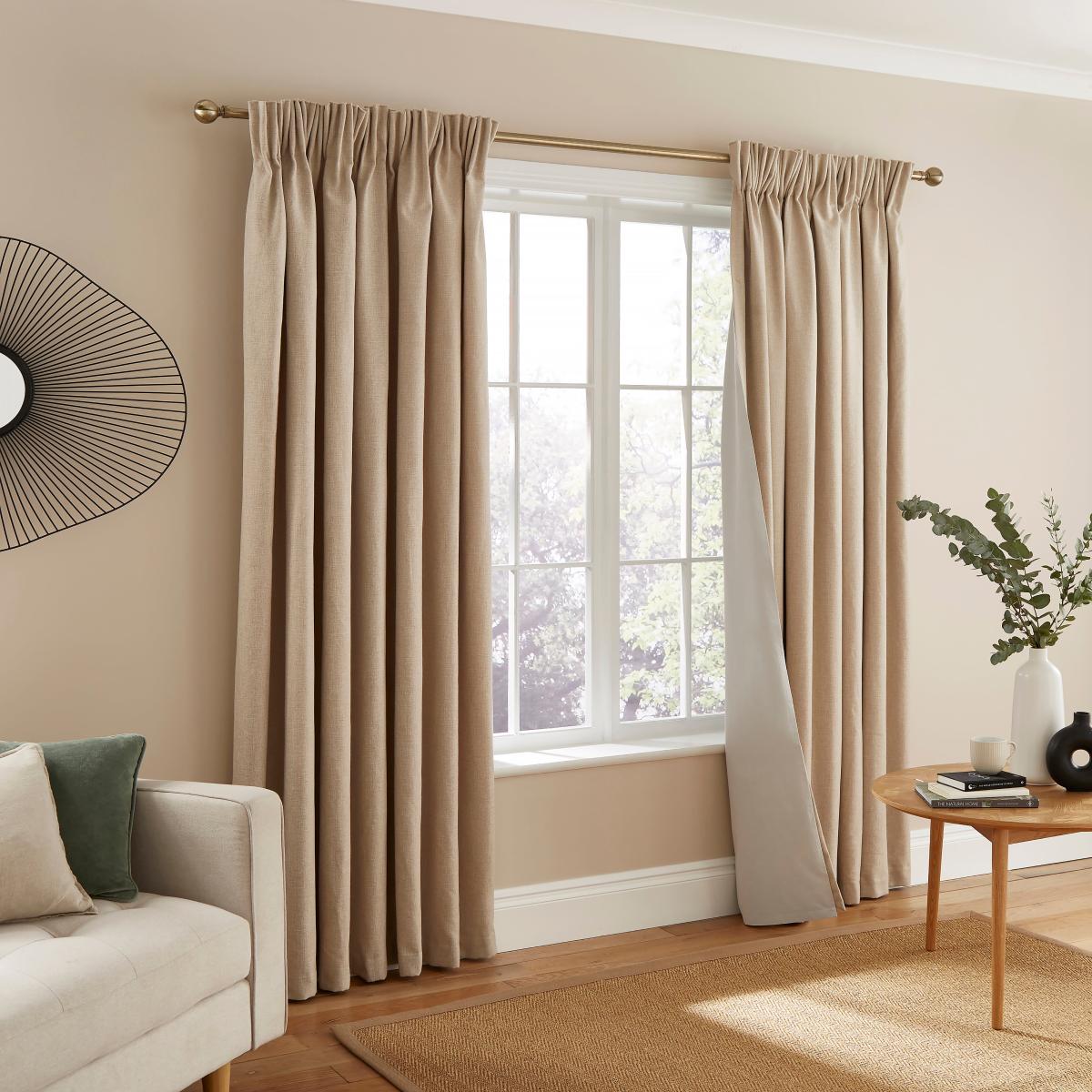 Metallic Thermal Lined Pencil Pleat Curtain Silver – image 2