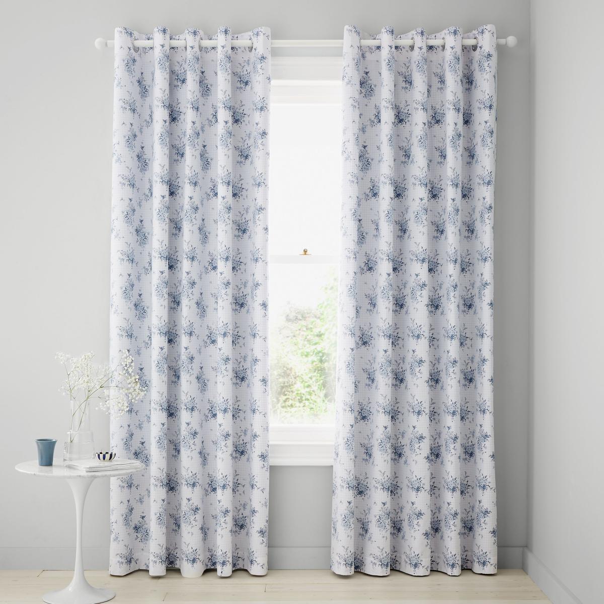 Catherine Lansfield Lucie Floral Reversible Eyelet Curtains – image 2