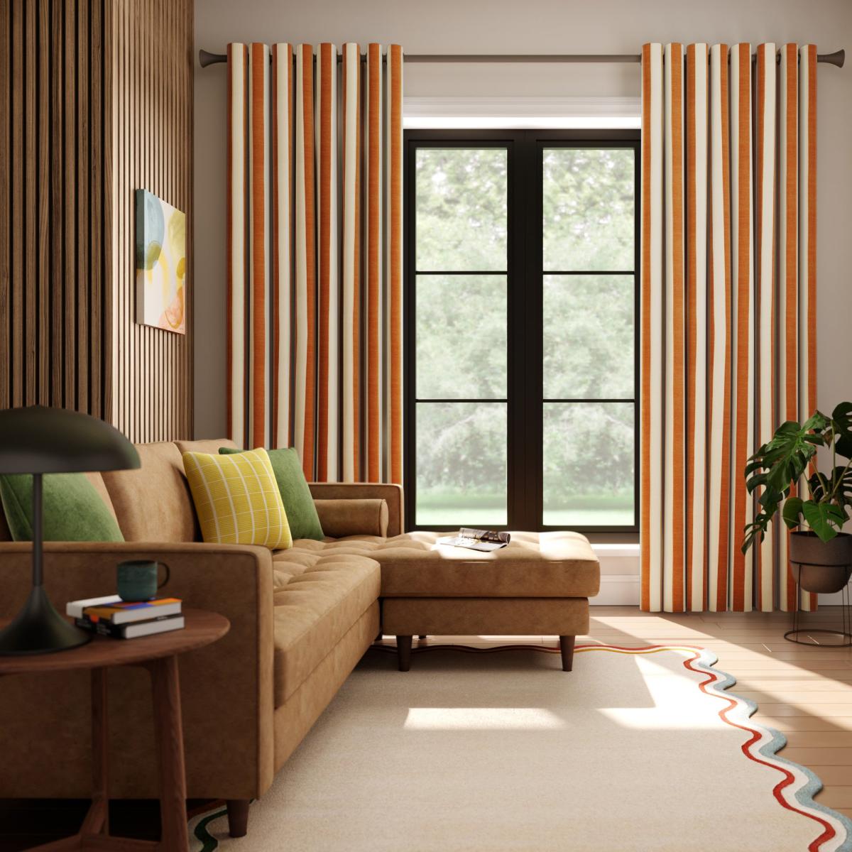 Elements Stripe Linen Look Made to Measure Curtains – image 2