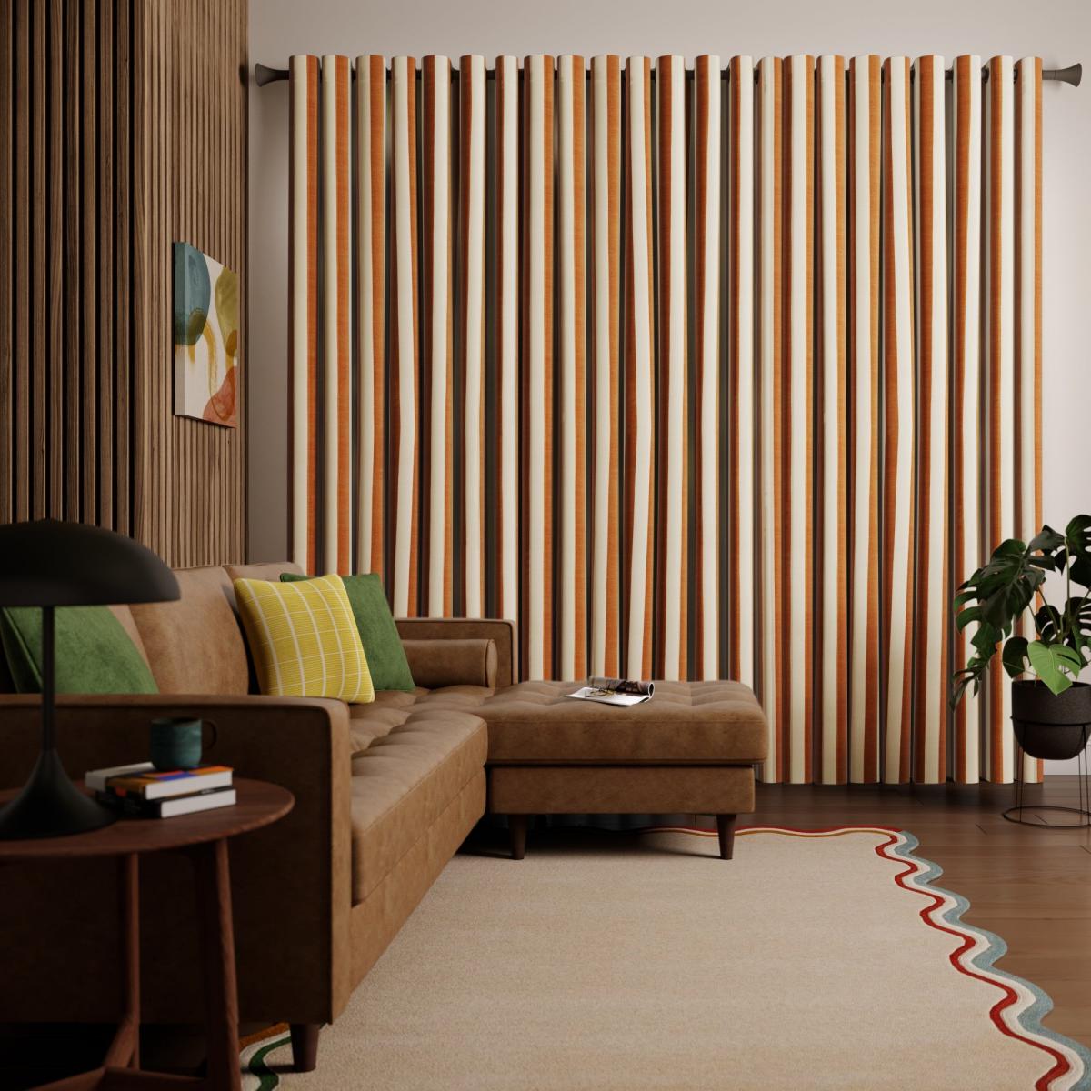 Elements Stripe Linen Look Made to Measure Curtains – image 5