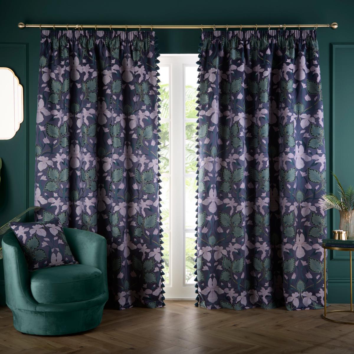 Nouveau Iris Pencil Pleat Curtains – image 2