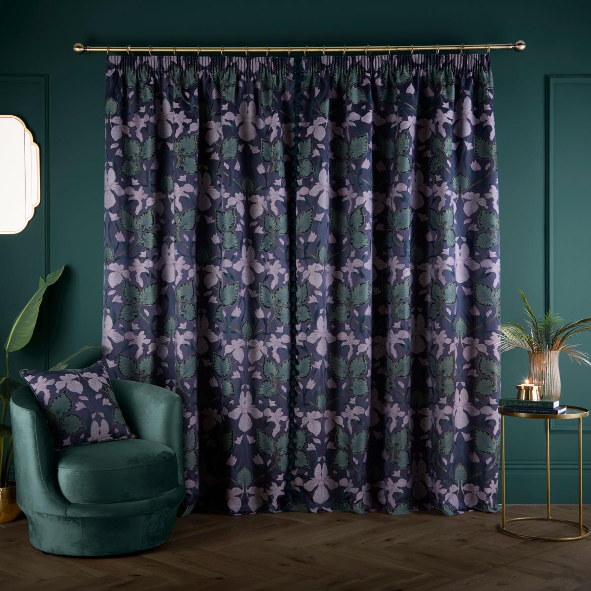 Nouveau Iris Pencil Pleat Curtains – image 4