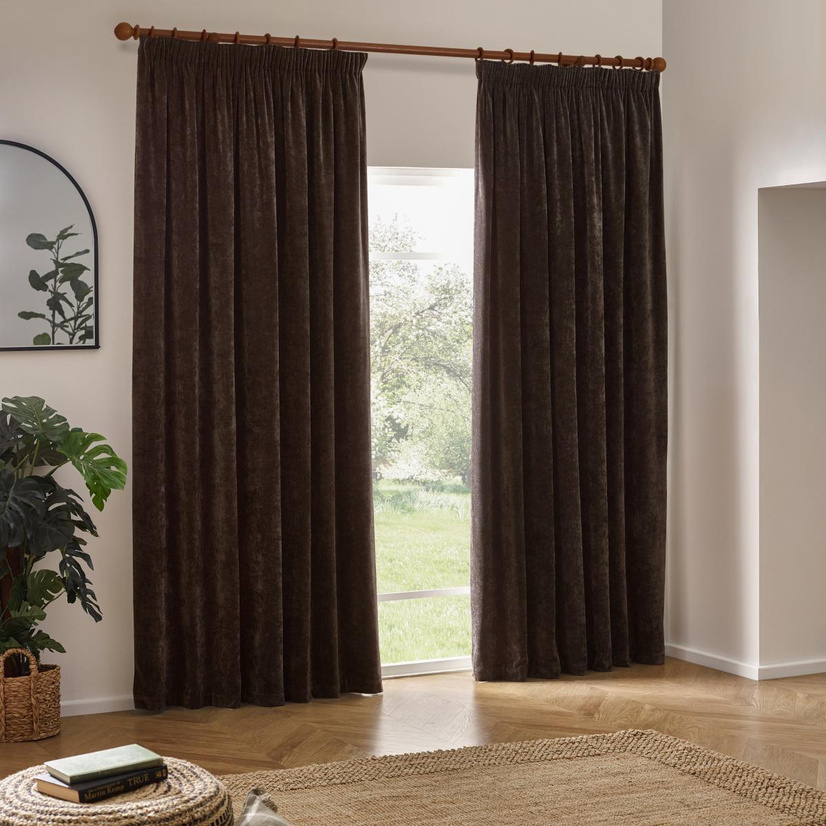 Yard Heavy Chenille Pencil Pleat Curtains – image 2