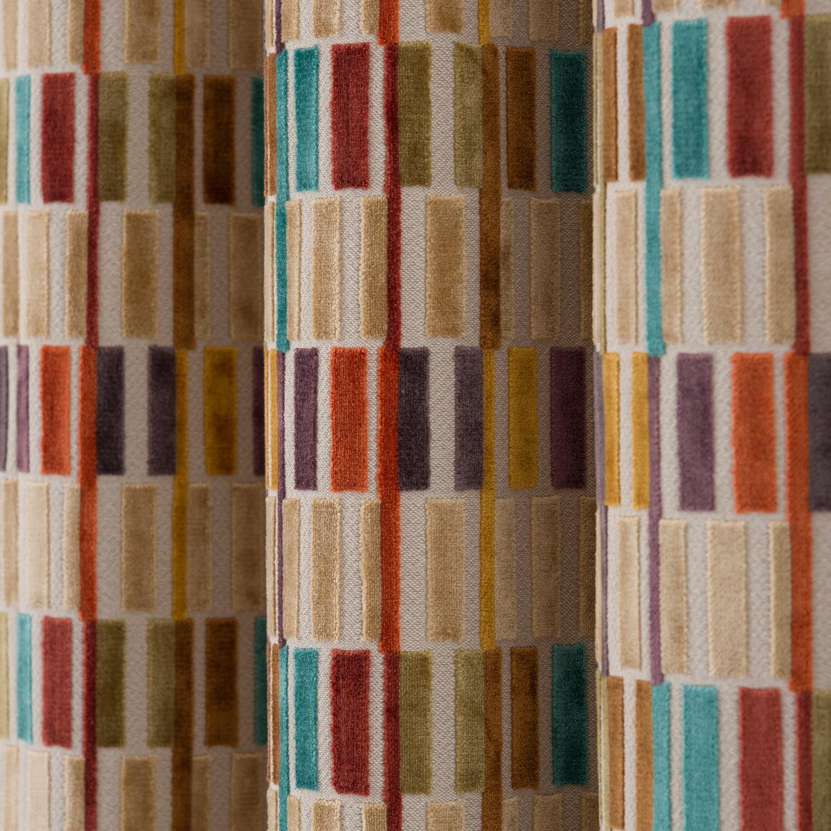 Pelosa Cut Velvet Eyelet Curtains MultiColoured – image 3