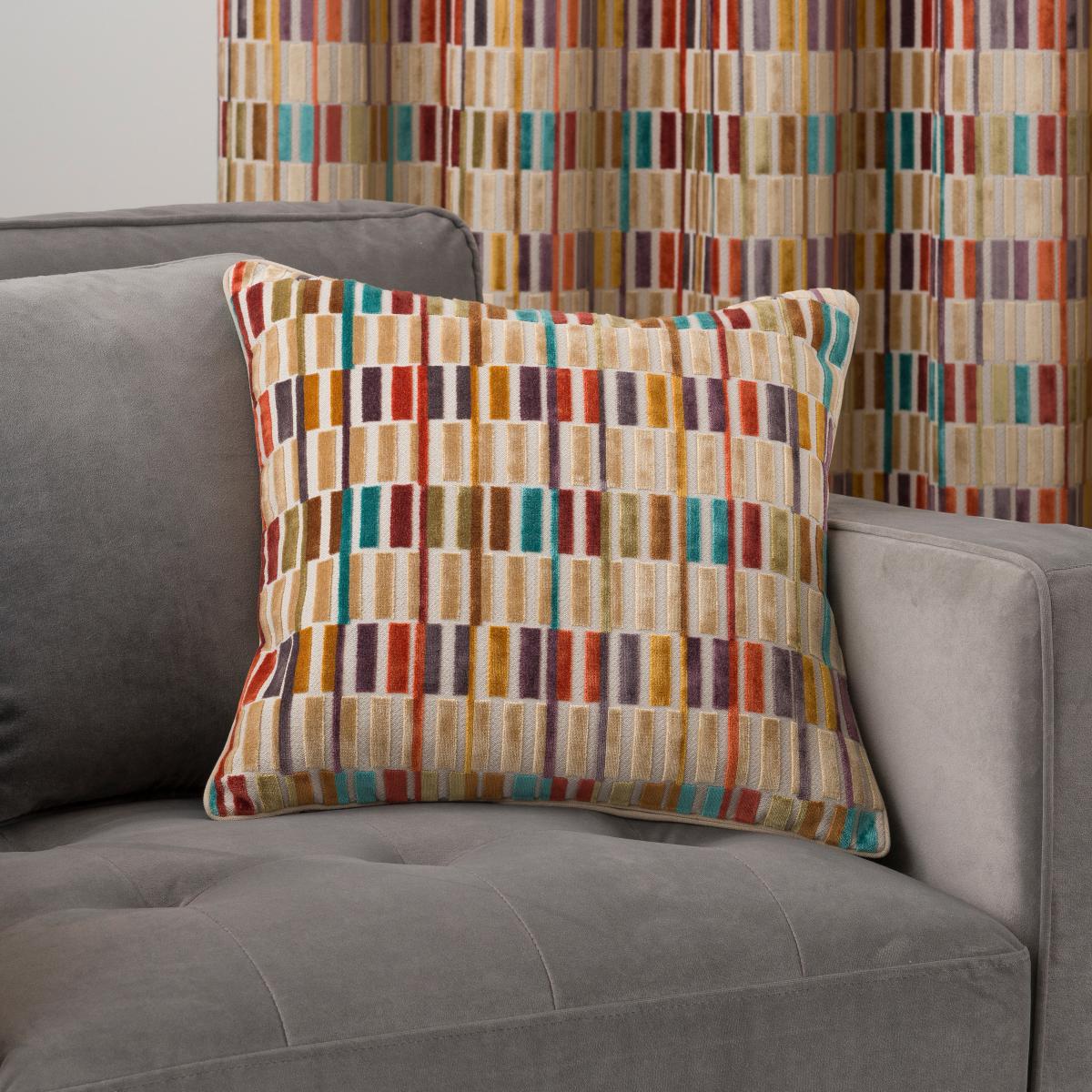 Pelosa Cut Velvet Eyelet Curtains MultiColoured – image 6