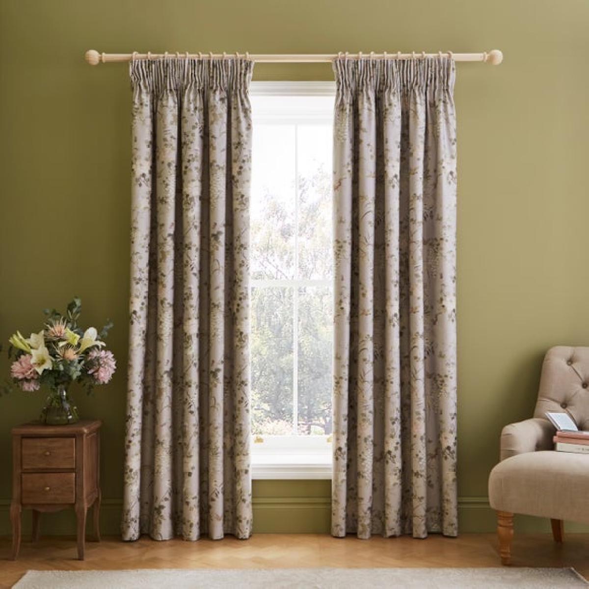 Dorma Cherwell 100% Cotton Blackout Pencil Pleat Curtains – image 2