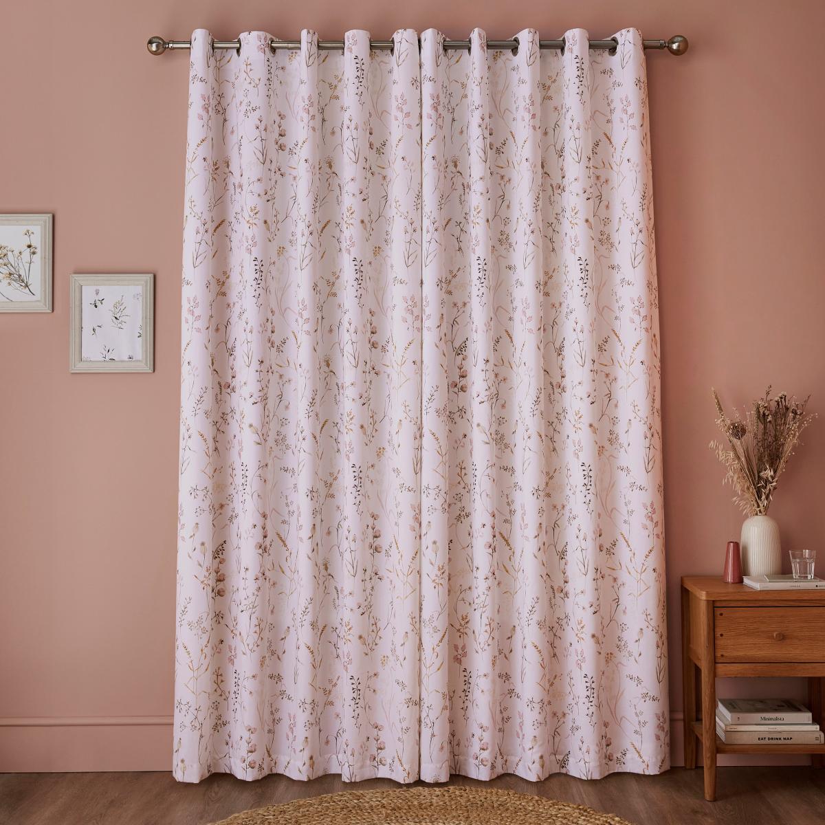 Freya Stem Floral Cotton Eyelet Curtains – image 3