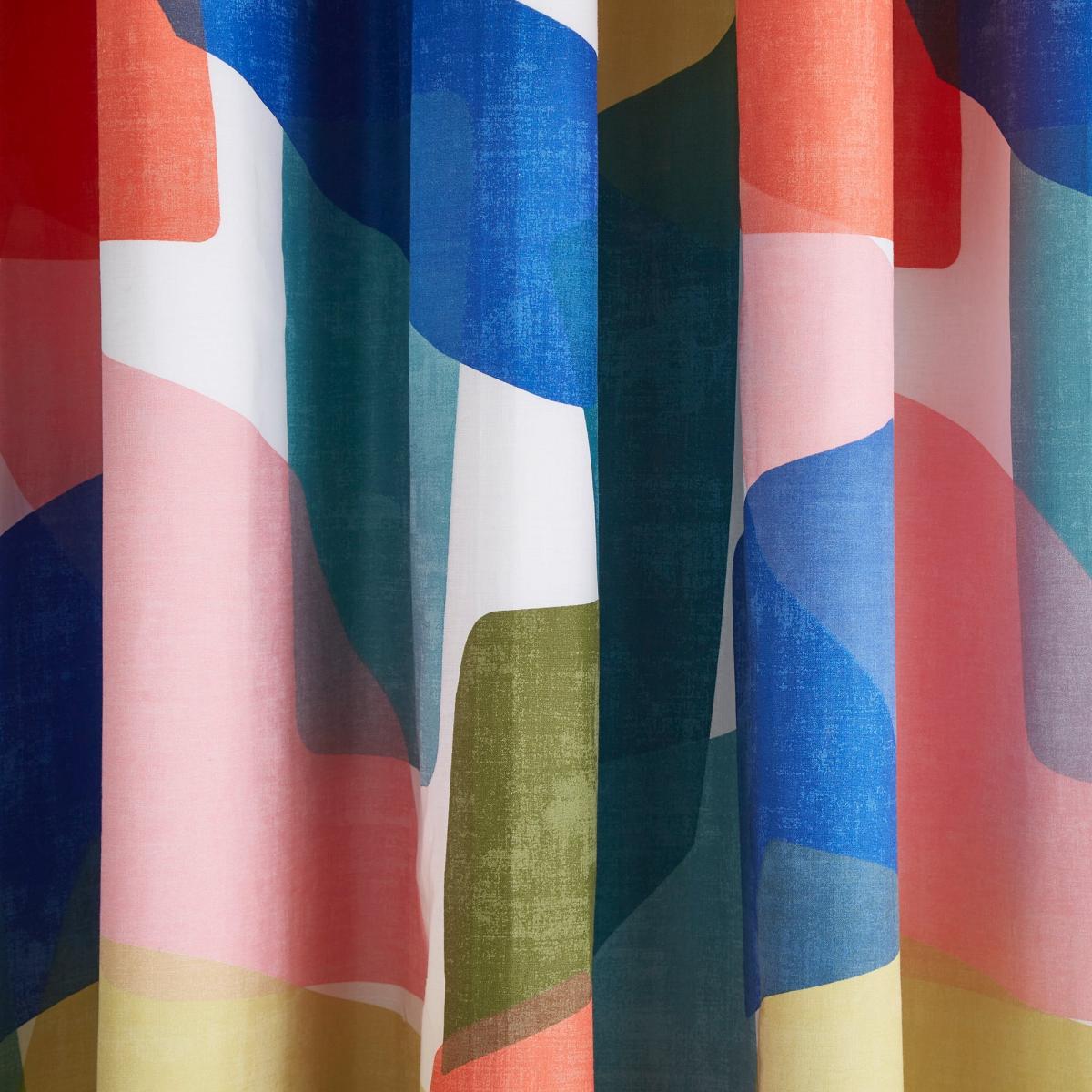 Elements Abstract Blocks Blackout Eyelet Curtains MultiColoured – image 2