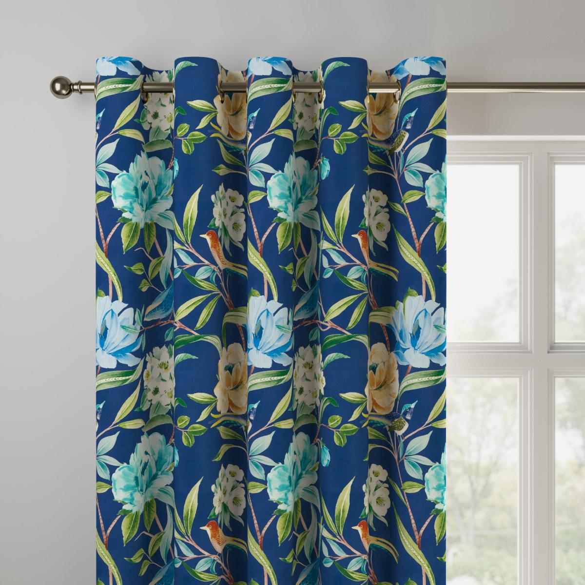 Shangri Made To Measure Curtains Shangri La Navy – image 3