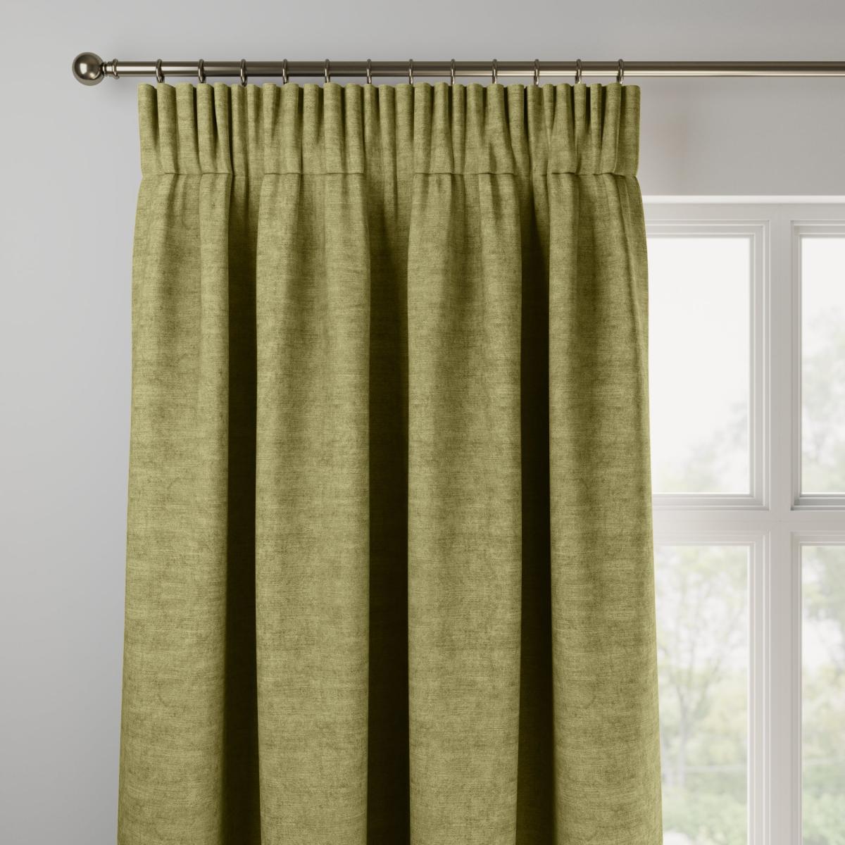Luxury Velvet Made to Measure Curtains Lux Velvet Moss – image 3