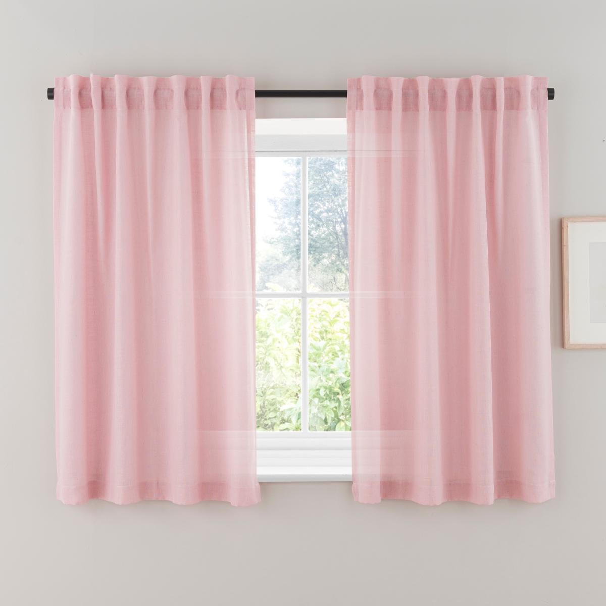 Touch of Linen Blush Unlined Tab Top Curtains Blush (Pink) – image 4