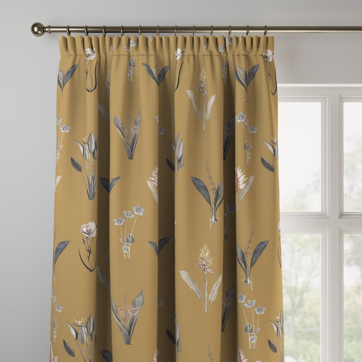 Ava Made to Measure Fire Retardant Curtains Ava Ochre – image 3