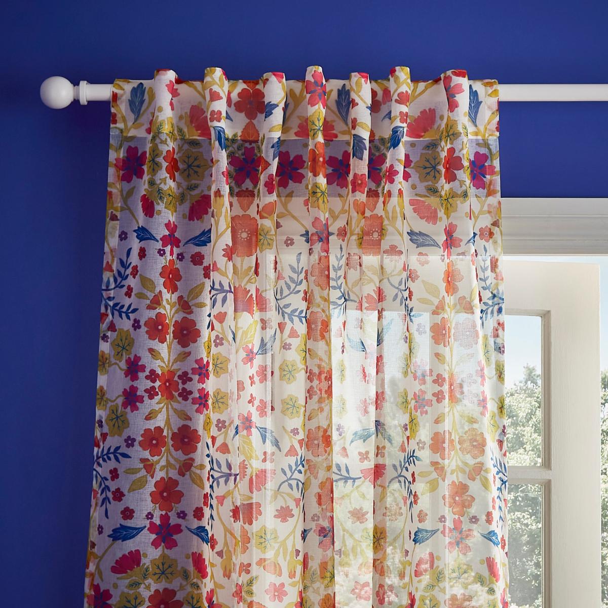 Sophie Robinson Courtyard Garden Tie Top Single Voile Panel – image 3
