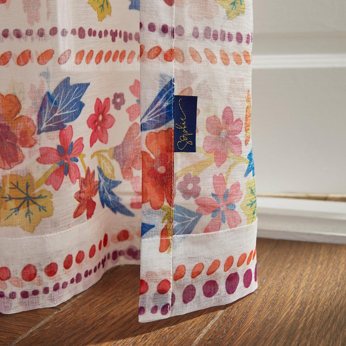 Sophie Robinson Courtyard Garden Tie Top Single Voile Panel – image 5