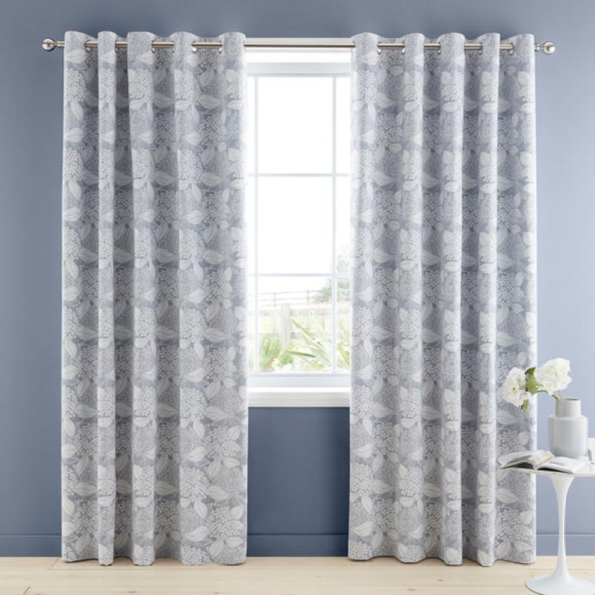 Ripley Hydrangea Jacquard Blackout Eyelet Curtains – image 2