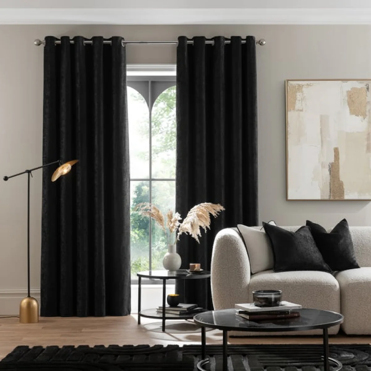 Chenille Eyelet Curtains – image 2