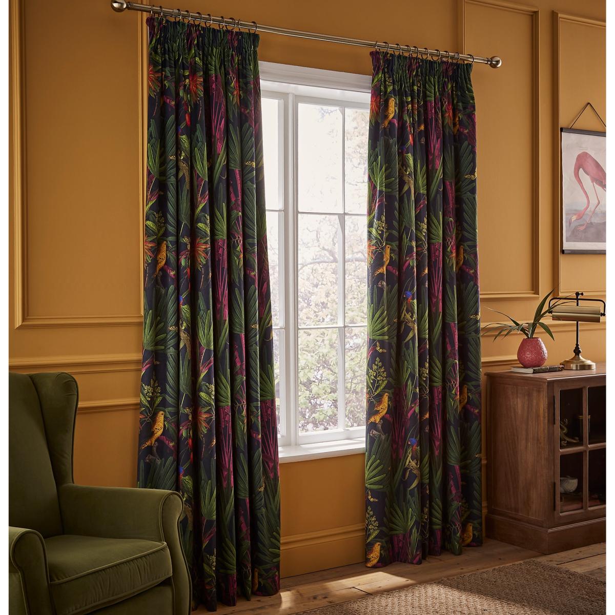 Tropical Treasures Pencil Pleat Curtains – image 2