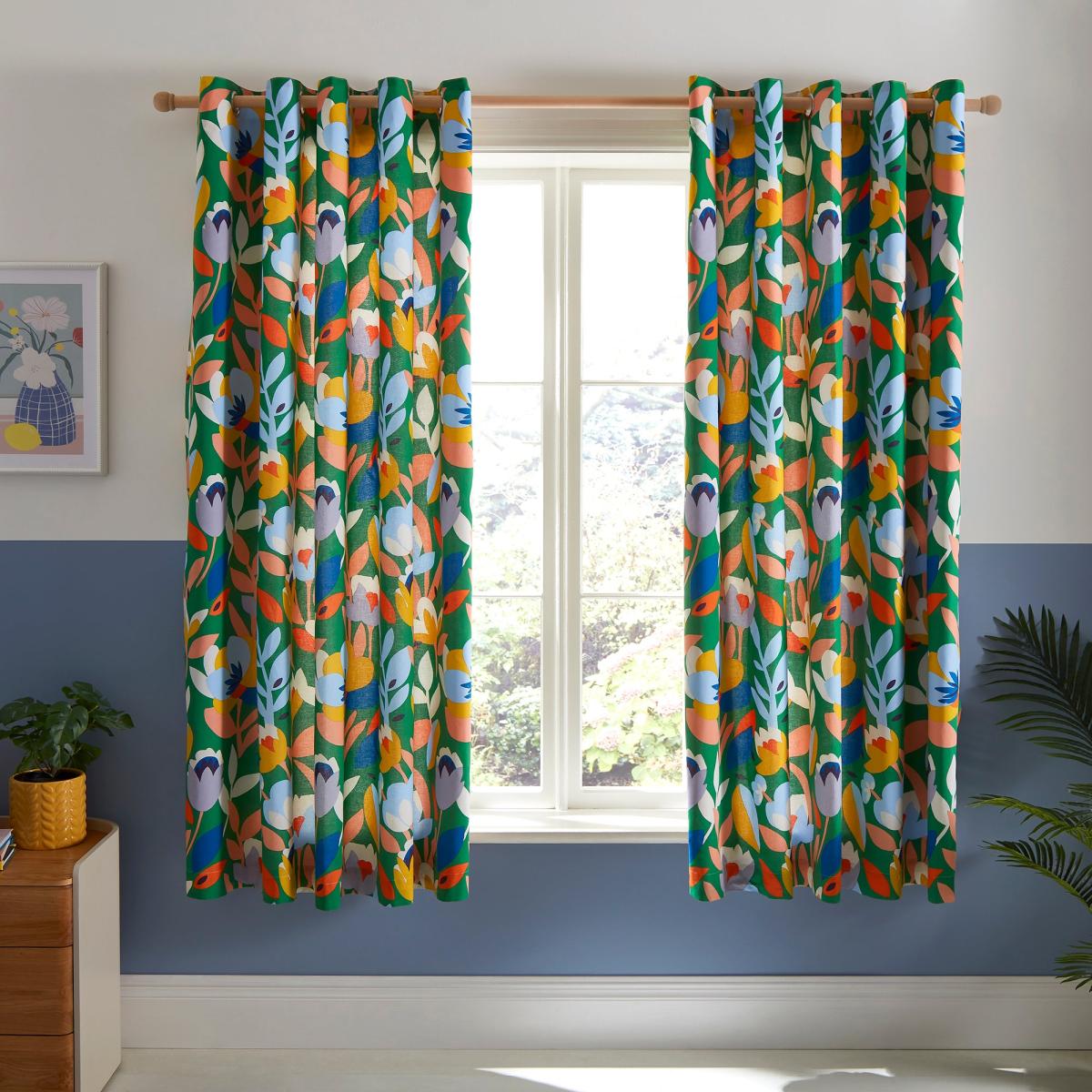 Elements Fieldsley Eyelet Curtains MultiColoured – image 4