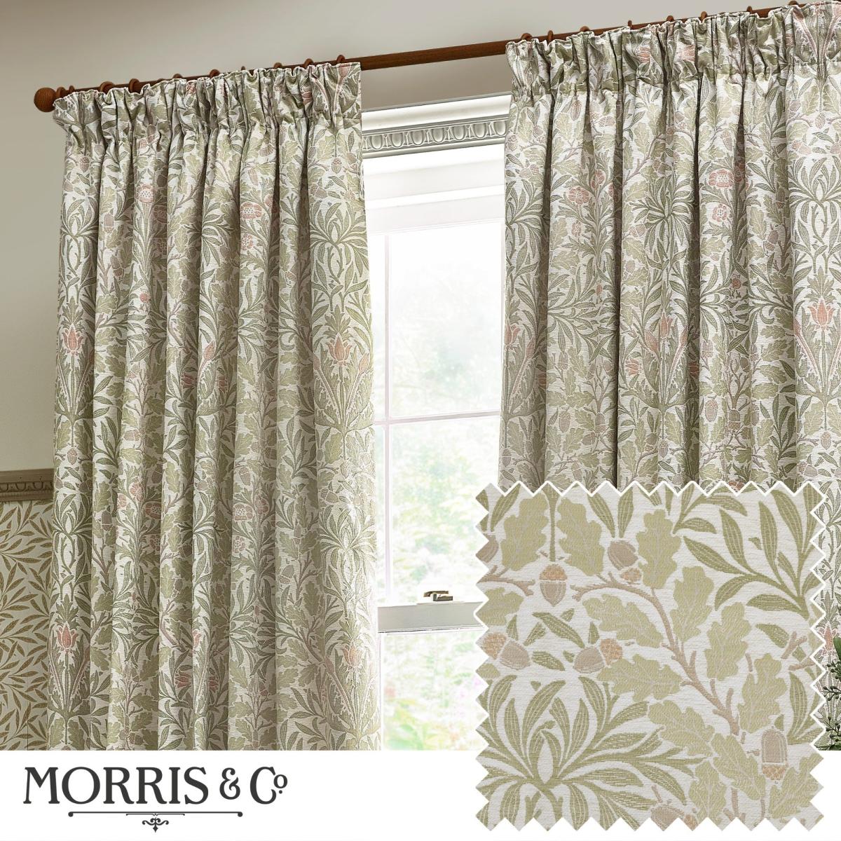 Morris & Co. Acorn Multi Jacquard Pencil Pleat Curtains – image 3