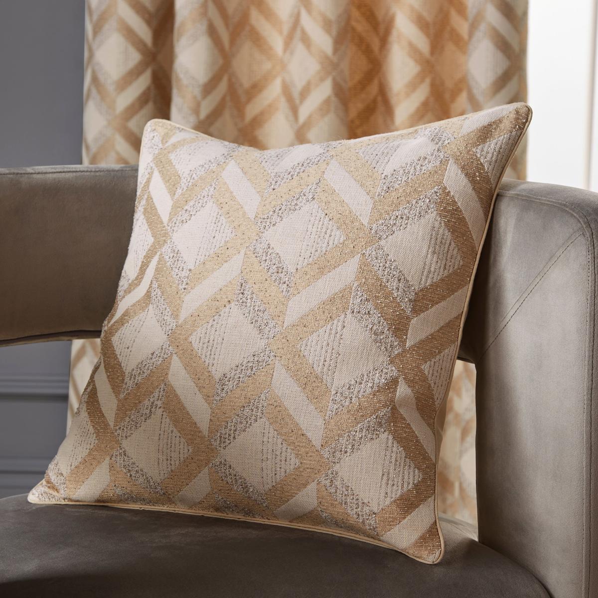 Luxe Jacquard Geo Pencil Pleat Curtains – image 5