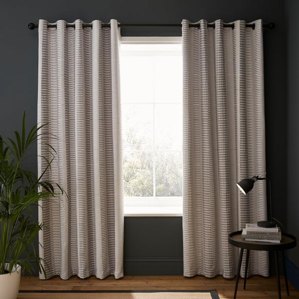 Kenton Stripe Blackout Eyelet Curtains – image 2