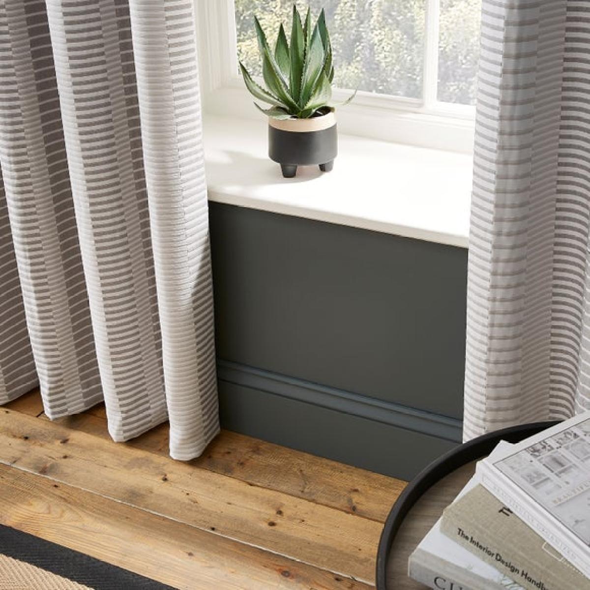 Kenton Stripe Blackout Eyelet Curtains – image 4