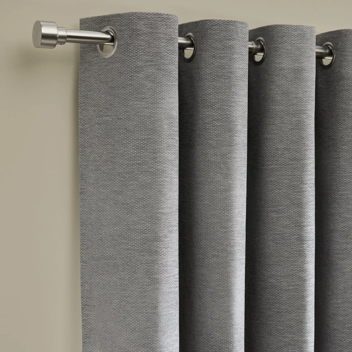Habitat Basket Weave Blackout Eyelet Curtain - Natural - 117x183cm – image 4